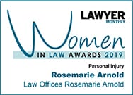 Lawyer Monthly | Women In Law Awards 2019 | Personal Injury | Rosemarie Arnold | Law Offices Rosemarie Arnold
